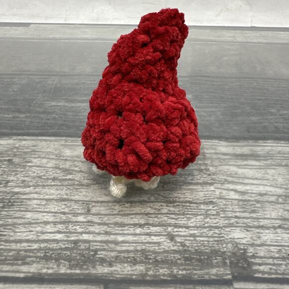 Handmade Octopus In Red Hat Crocheted Amigurumi - Octopus Gnome{CC} - Picture 5 of 10